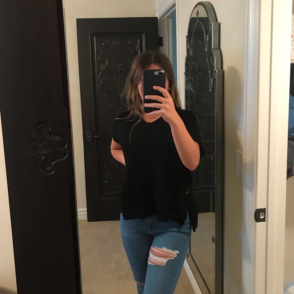 Black Aqua brand top from Nordstrom